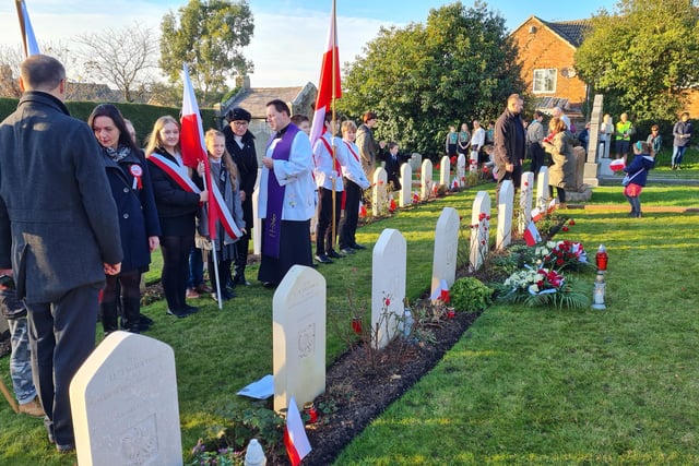 There was a commemoration of the Polish Community of Morpeth and Newcastle at the Commonwealth War Graves at St Mary's Church on Sunday afternoon.
