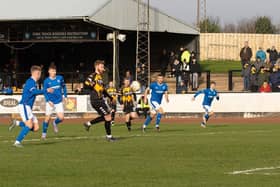 Match action from Berwick Rangers vs Rangers B on Saturday. Picture by Alan Bell.