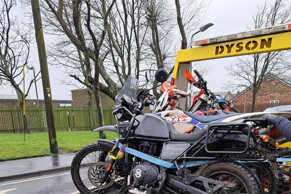 Seized motorcycles Northumberland, March 2024. Picture: Northumbria Police.