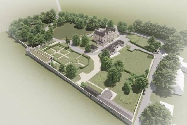 Aerial CGI of the Shoreston Hall project and surrounding open space. Image: Elliott Architects