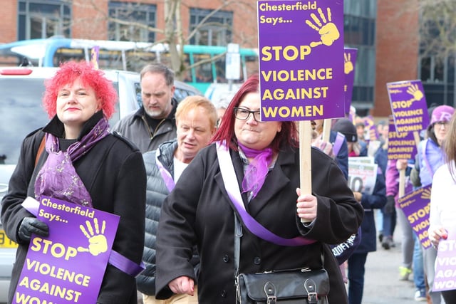 'Stop violence against women,' placards demanded.
