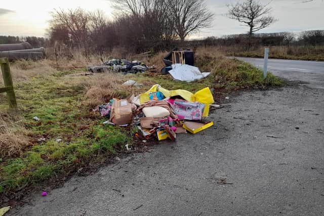 Waste in the foreground was dumped illegally by Maughan. (Photo by Northumberland County Council)