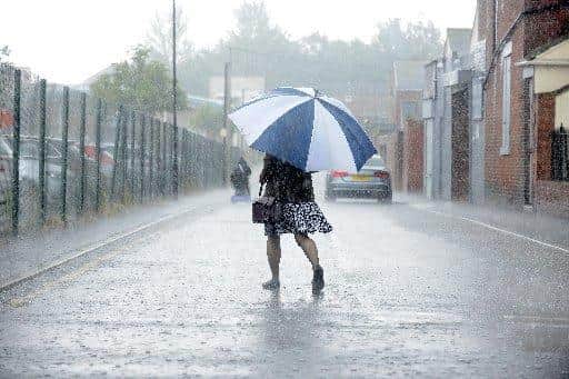 A yellow weather warning has been issued for rain and potential flooding.
