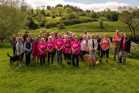 Participants in a previous Rothbury Beats Cancer walk.