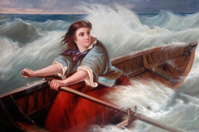 An oil on canvas portrait of Grace Darling by Thomas Brooks.