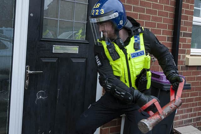 Police raided four addresses in Alnwick.