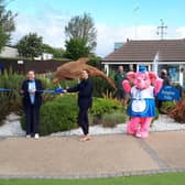 Anne-Marie Trevelyan opens the new Dolphin Falls area at Berwick Holiday Park.