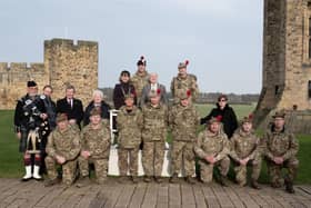 The troop was welcomed by the Mayor of Alnwick and representatives of Northumberland County Council.
