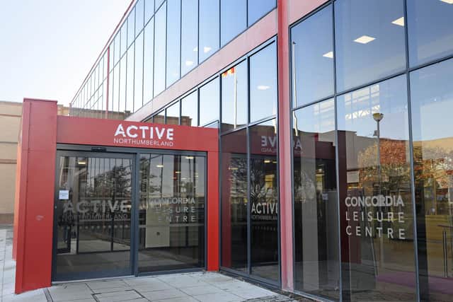 Concordia Leisure Centre in Cramlington is getting a new glass front. (Photo by Jane Coltman)