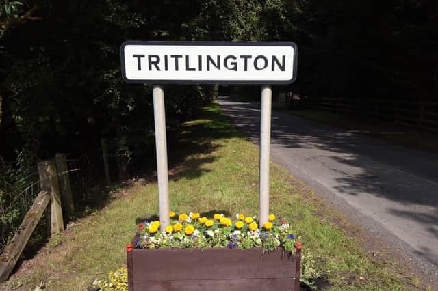 A newly installed flower planter at Tritlington.