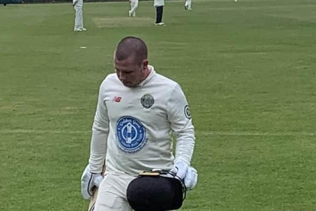 A wonderful catch by Aaron Hart saw Bradley Spiers dismissed for 42. Picture: Alnwick Cricket Club