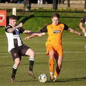 Action from Alnwick Town’s 4-1 home win over Heddon United in the Northern Alliance League Cup.
