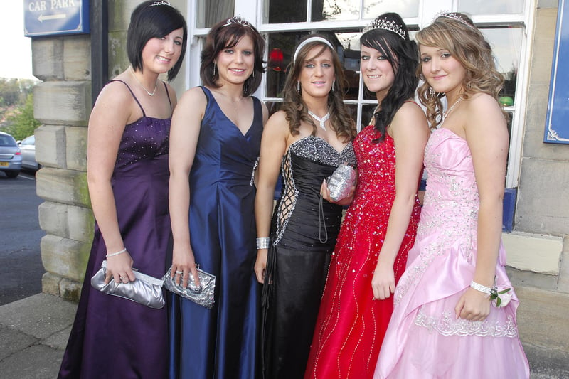 Coquet High School students pose outside the Sun Hotel in Warkworth ahead of their prom in 2009.