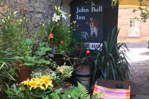 The garden at The John Bull Inn.