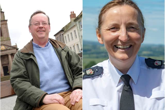Coun Peter Jackson, leader of Northumberland County Council and Chief Superintendent Janice Hutton of Northumbria Police.