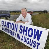 Glanton Parish Council chairman Jon Radgick promoting the 2011 show.