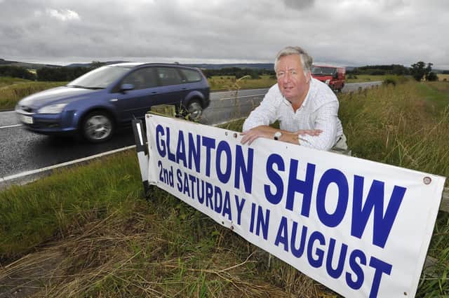 Glanton Parish Council chairman Jon Radgick promoting the 2011 show.