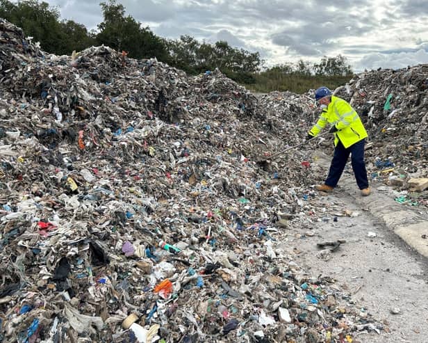 The illegal waste dump at Callerton.