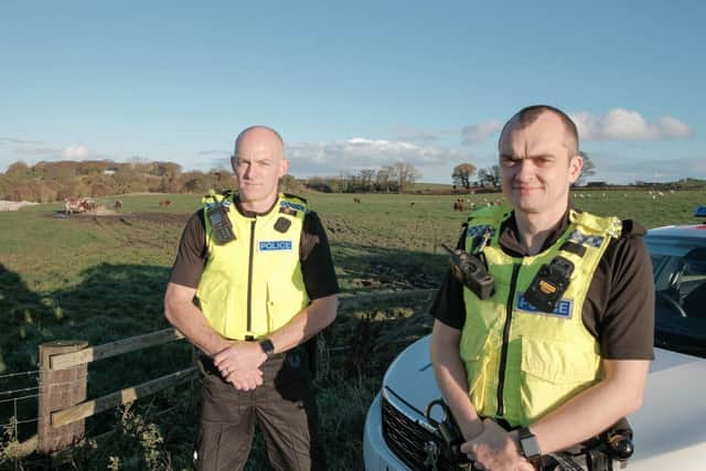 Calum Meikle (left) and PC Peter Baker of the Force’s Rural Policing Team.