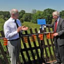 The Duke of Gloucester unveils a plaque at Greenrigg.