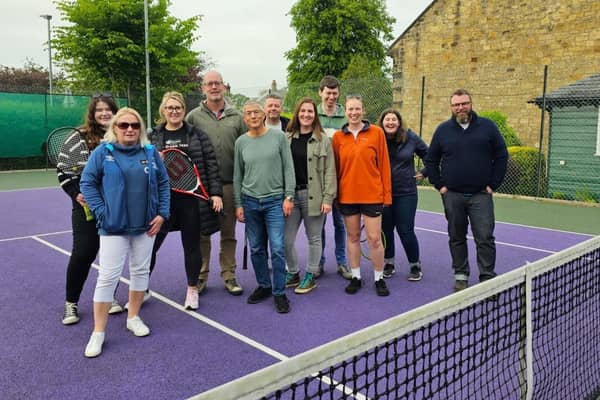 Members of the Reheat team at Alnwick Tennis Club where they held a team day to boost wellbeing. Picture: Reheat