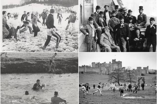 Shrovetide football in Alnwick.