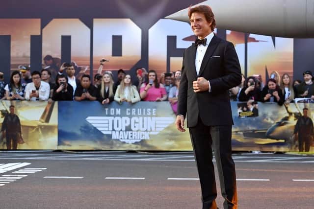 Tom Cruise attends the Royal Film Performance and UK Premiere of Top Gun: Maverick in Leicester Square. Picture by Kate Green/Getty Images.