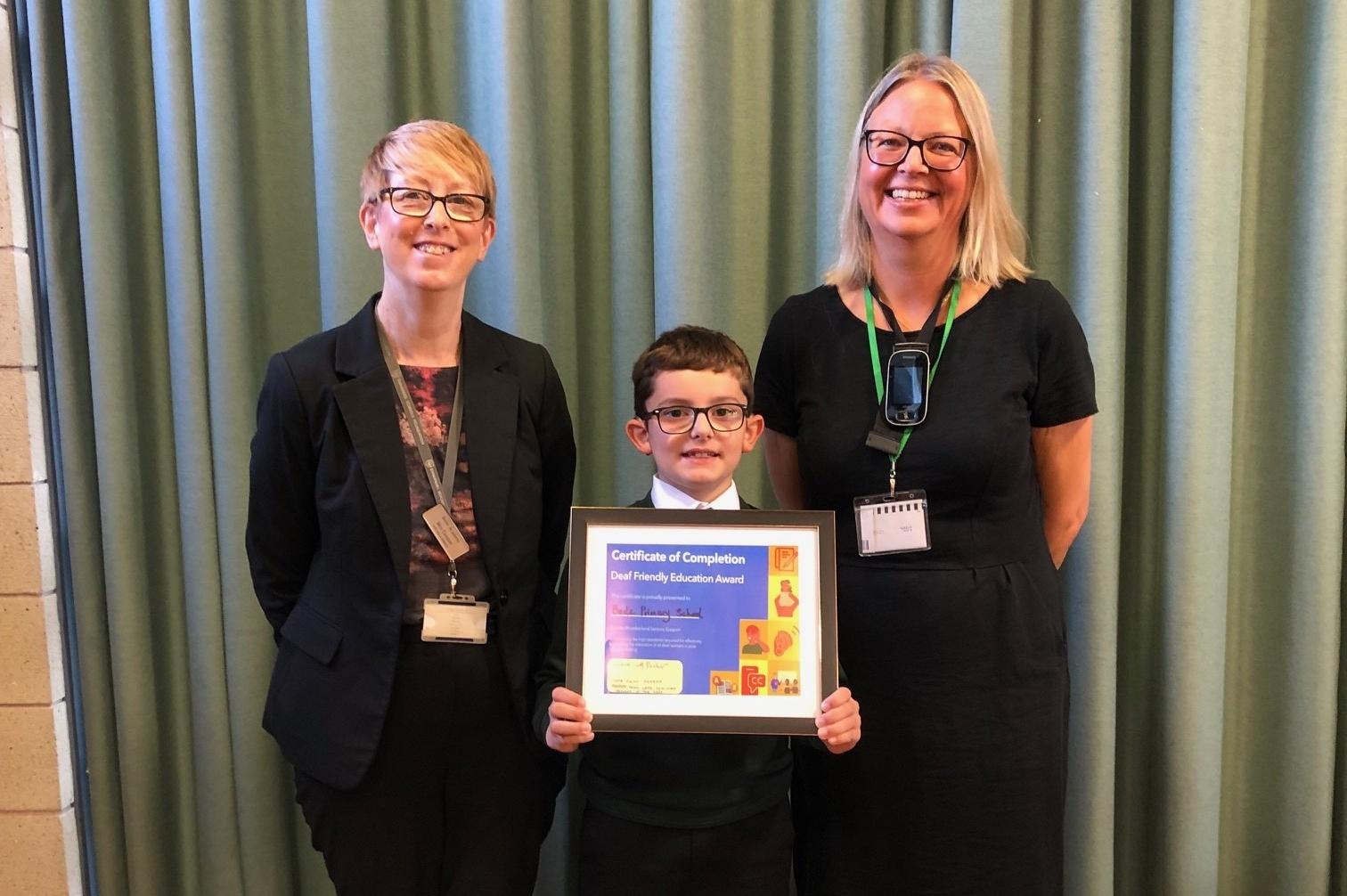 School in Blyth receives Northumberland Deaf Friendly Education Award