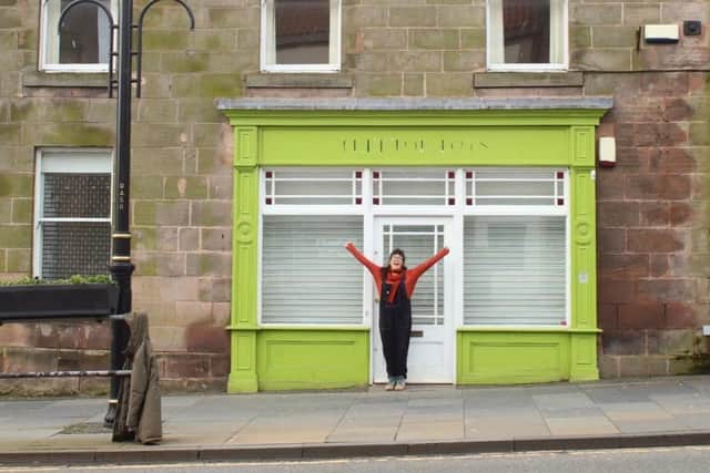 NSK director and project manager Millie McRobbie outside the 103 Marygate premises. Picture by Ray McRobbie (@p2ogs).