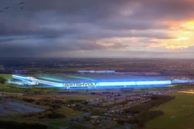 An artist impression of the proposed battery gigaplant at the former Blyth Power Station in Cambois.