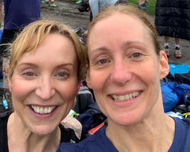 Anna Wright, left, and Jane Kirby both achieved good times at the Alnwick Trail Races.