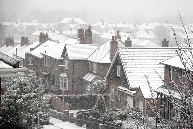 File picture: Snow-covered roof tops was the sight that greeted Alnwick residents.