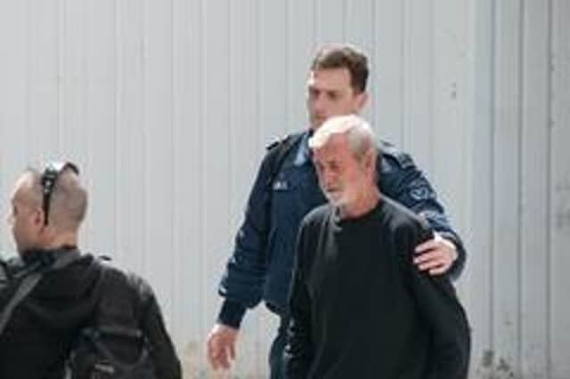David Hunter is led away from the courtroom in Paphos.