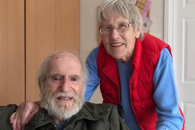 Eric and Betty Fender at Dolphin View Care Home in Amble.