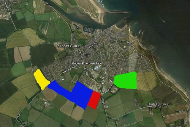 The boundary change relates to the approved housing scheme marked in green.