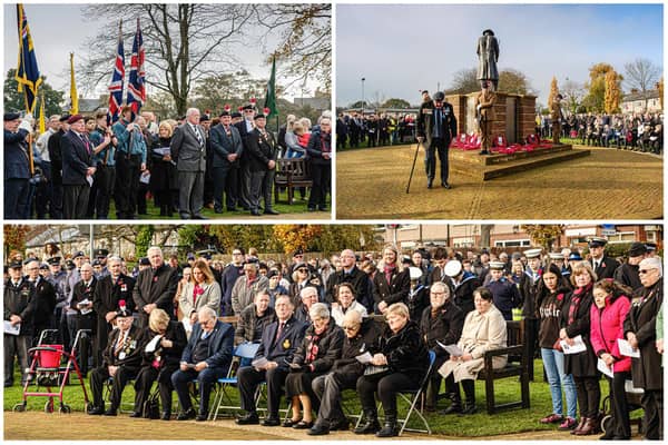 Scores of people attended the Remembrance Sunday service in Ashington.