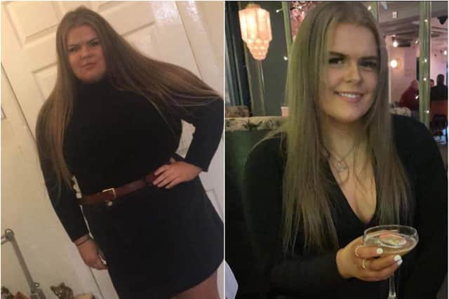 Paige Elsender, from Shiremoor, has lost over seven stone.