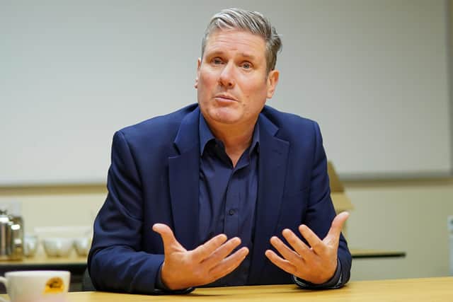 Sir Keir Starmer at Hadston House. (Photo by Ian Forsyth/Getty Images)