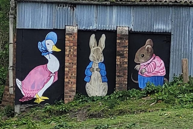 Jemima Puddle Duck, Peter Rabbit and Tittlemouse spotted in Bebside.