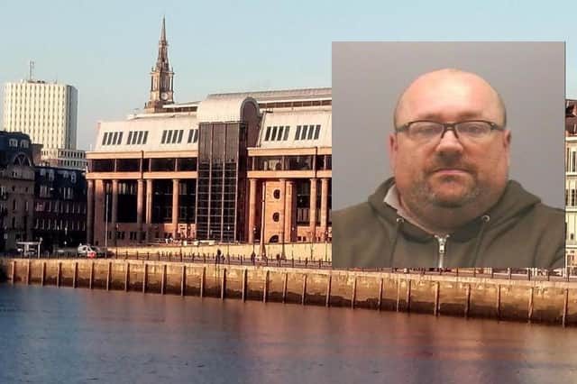 Gary Moffett (inset) was found guilty of causing GBH with intent following a trial at Newcastle Crown Court.