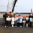 Winners of competition got to visit Blyth Lifeboat Station. (Photo by Robin Palmer/RNLI)