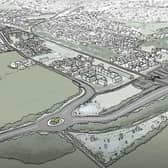 An artist's impression of how the Blyth Relief Road project might look. (Photo by Northumberland County Council)