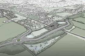 An artist's impression of how the Blyth Relief Road project might look. (Photo by Northumberland County Council)