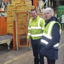Bedmax managing director Tim Smalley and Badminton's Jane Tuckwell at the Patchington factory.