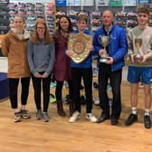 Members of Morpeth Harriers with their awards. Picture: Morpeth Harriers