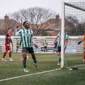Troy Chiabi had a couple of chances in the semi-final. Picture: Blyth Spartans FC