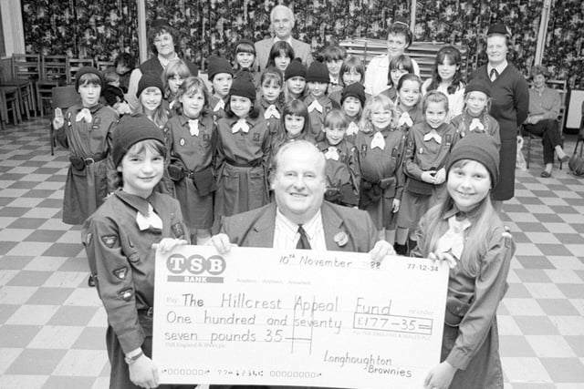 Longhoughton Brownies raised funds for the Hillcrest Appeal.