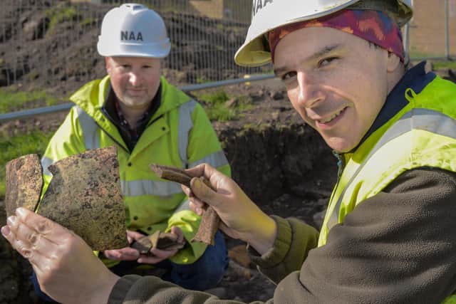 Clues to life in medieval Berwick have been uncovered by the team of archeologists brought in by Northumbria NHS where a new hospital is being built. Project officer Steve Collison of Northern Archaeological Associates discusses some of the finds so far with project manager Dave Fell.