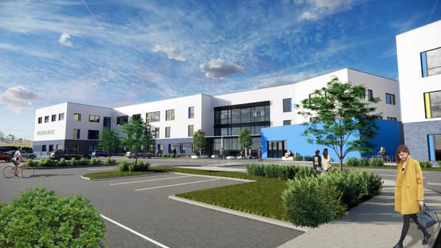An artist impression of Northumbria Healthcare NHS Foundation Trust’s new health and education centre of excellence where the Brockwell Surgery could move.
