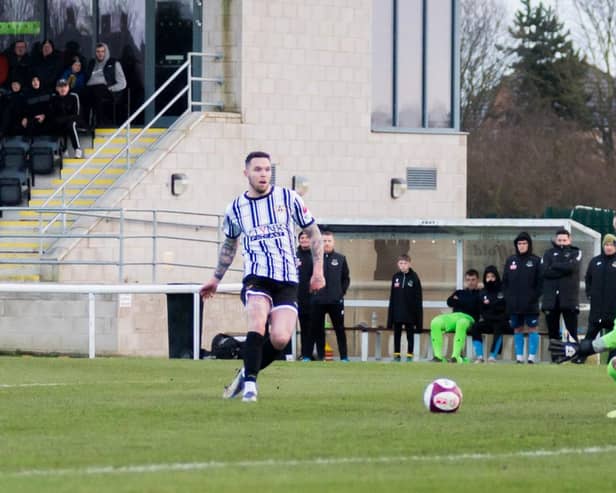Connor Thomson scored a hat-trick against Hebburn Town. Picture: Ian Brodie